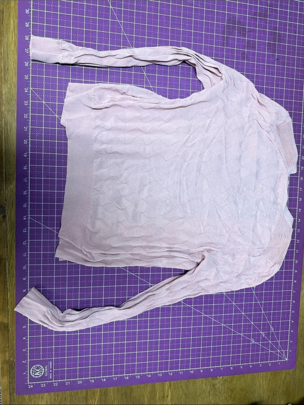 Daniel Rainn Pale Pink Button-Up Knit Cardigan